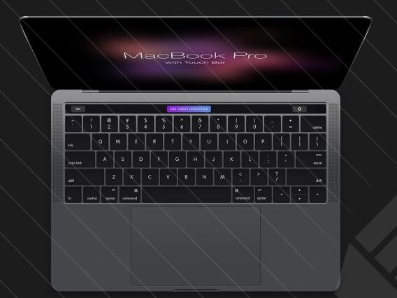 MacBook Pro with Touch Bar Mockup